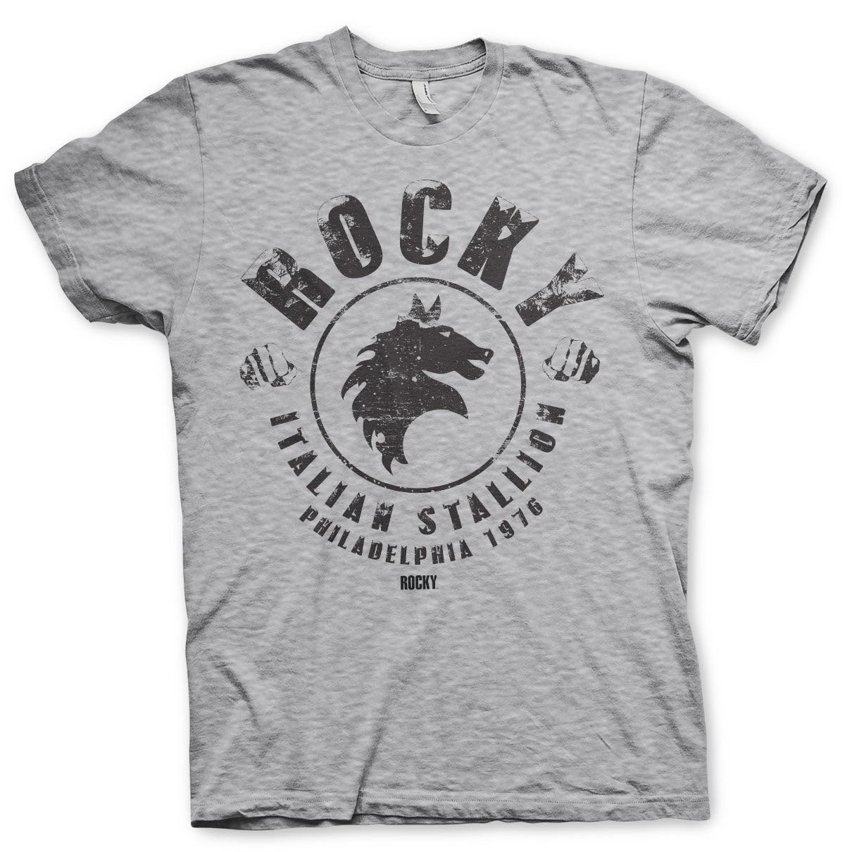 Rocky Men's Heather Grey Officially Licensed Italian Stallion T-Shirt (Heather Grey), X-Large