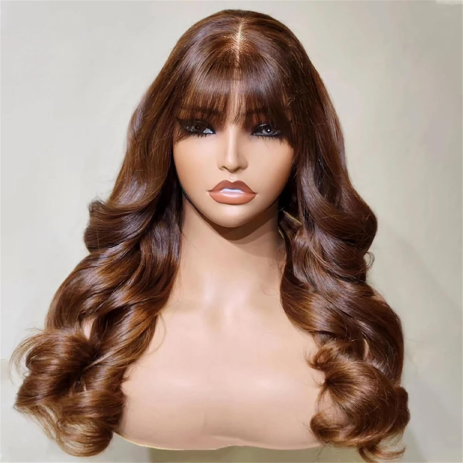Body Wave 13X6 Transparent Lace Front Glueless Human Hair Wig With Bangs 180 Density 28 Inch 9x6 Lace Closure Wig