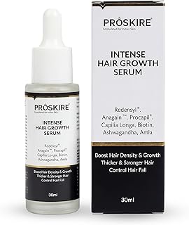 Proskire Intense Hair Growth Serum with Redensyl, Procapil, Anagain, Biotin &amp; Ashwagandha | Boosts Hair Density &amp; Thicknes...