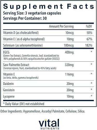 Miniatura 2 de Vital Nutrients - Prostate Health Tx - Soporte de próstata basado en la evidencia - 90 cápsulas vegetarianas por botella