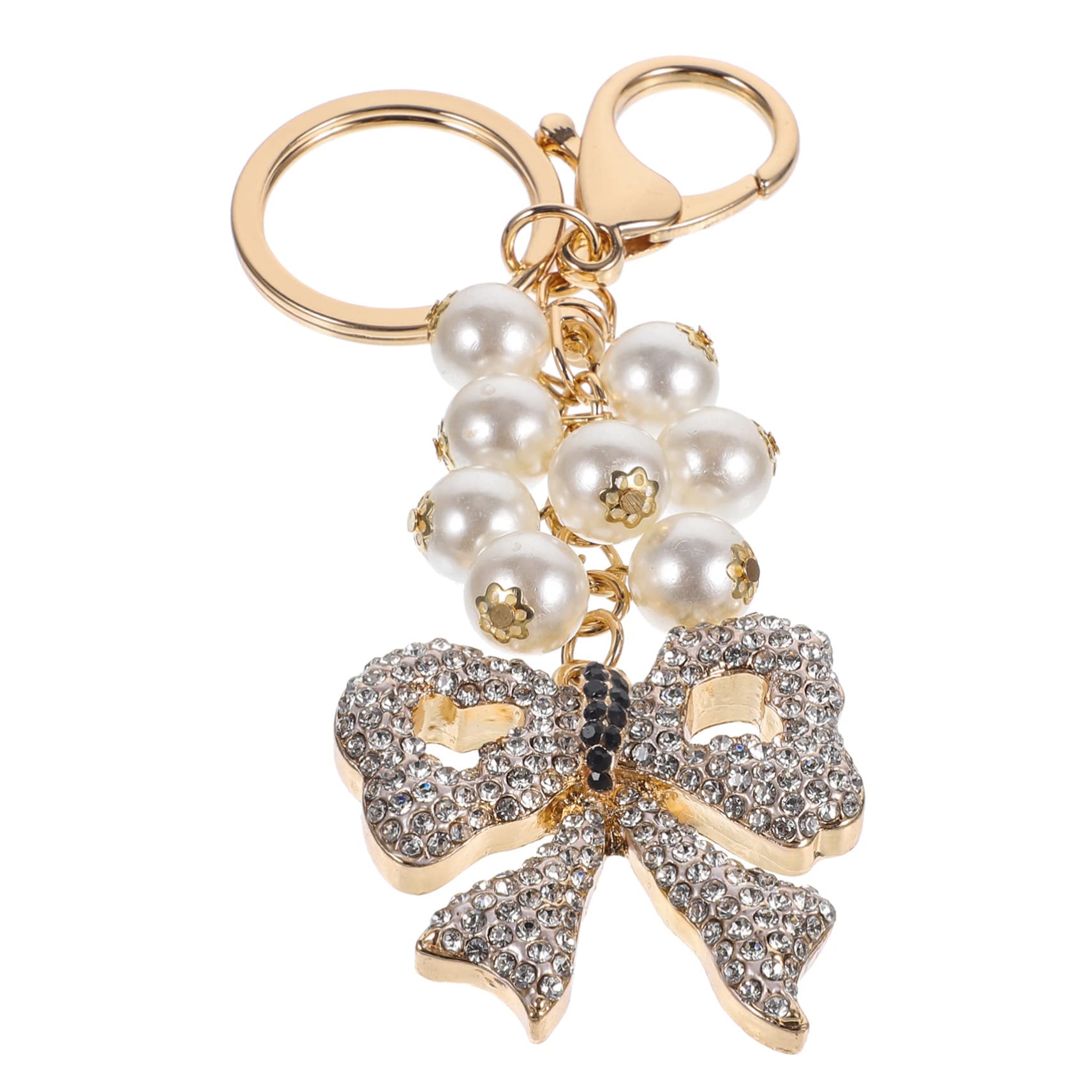 Ciieeo 4piezas Llaveros De Forma De Lazo Decorativo Llavero Brillante Para Bolso y Mochila Accesorio Elegante y Duradero