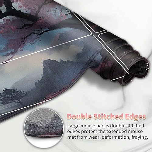 Miniatura 5 de Tapete de juego para MTG, tapete de juego de cartas, base de goma antideslizante y cosido, tapete de juego TCG de 24 x 14 pulgadas para MTG y otros