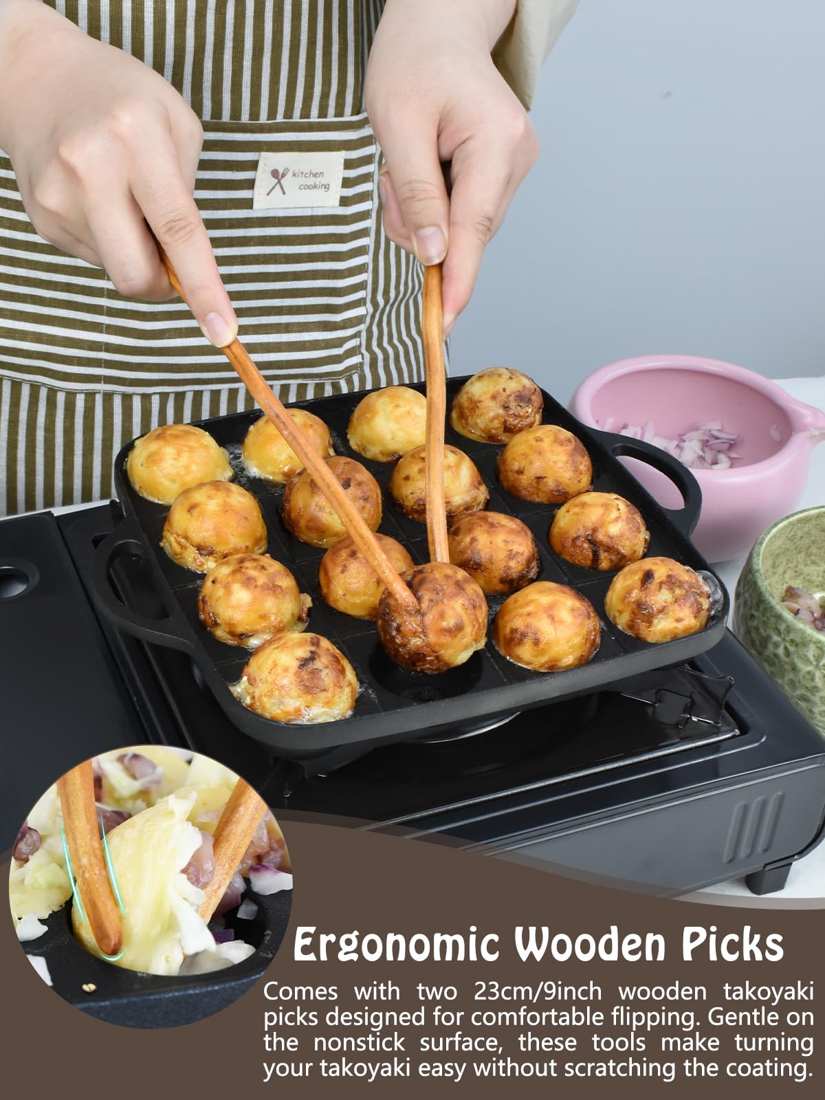Artcome Takoyaki Pan - Make Octopus Balls! -3 Artcome Takoyaki Pan - Make Octopus Balls! -3