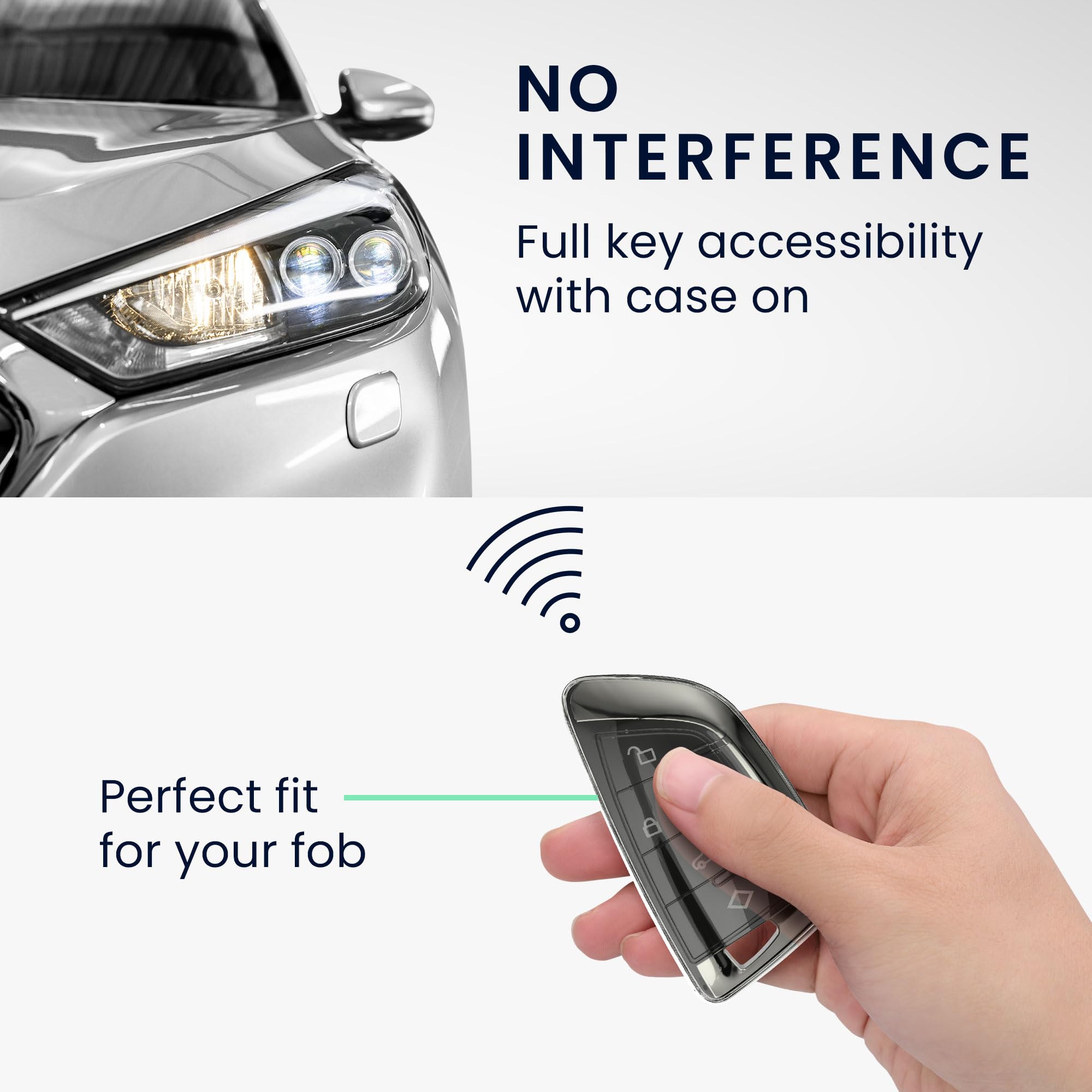 Custodia Telecomando Mini Cooper - Cover TPU Trasparente Per Chiave Smart Key 3 Tasti - Foto 11