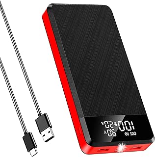 Power Bank, Portable Charger 30000mAh PD25W, Power Bank Fast Charging USB C with 3 Output & 3 Input, LED Screen Display, LED Flashlight, Portable Battery Pack Suitable for Smart Phones iPhone, Samsung
