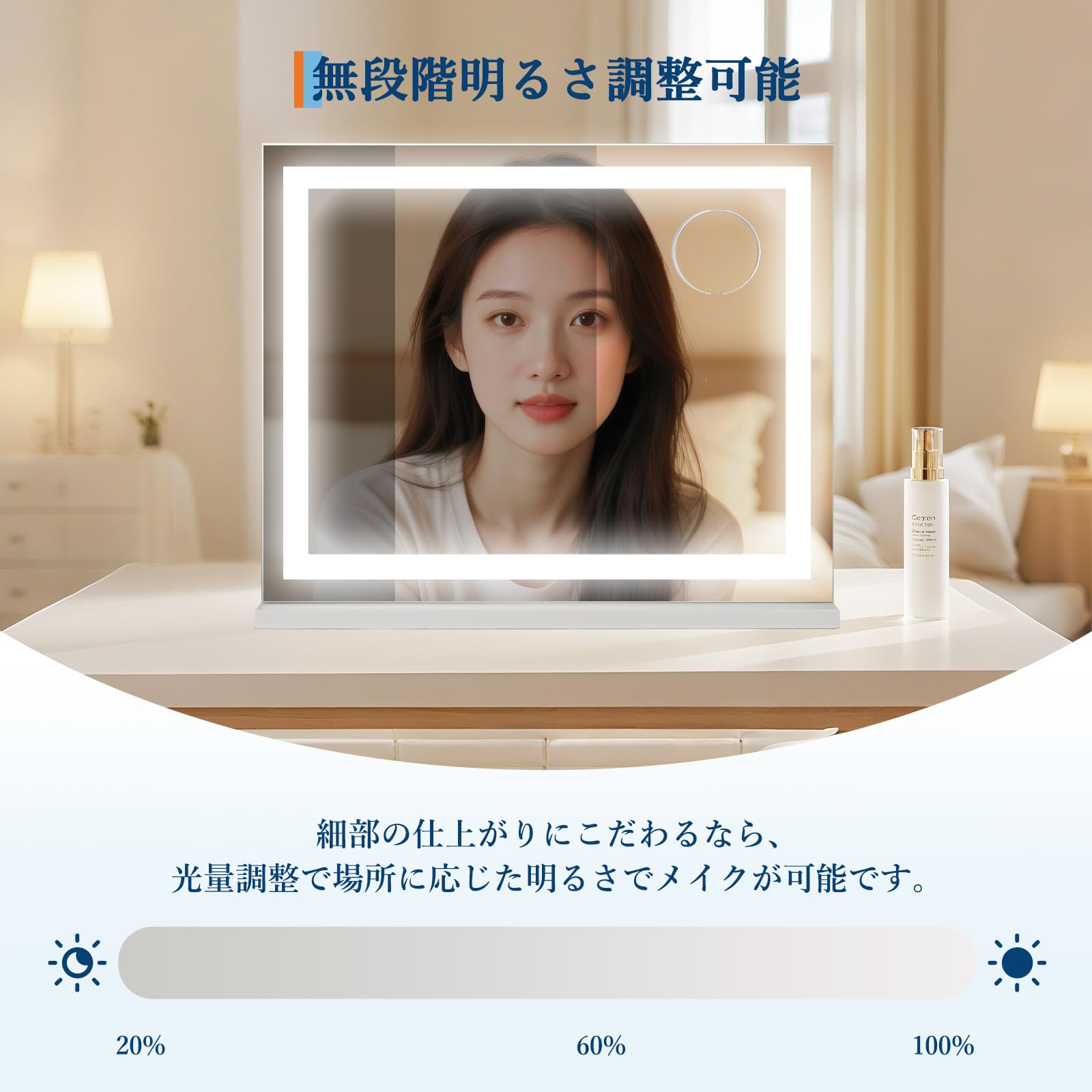 Amazon.co.jp: ガービー(Garvee) 女優ミラー ハリウッドミラー 卓上鏡