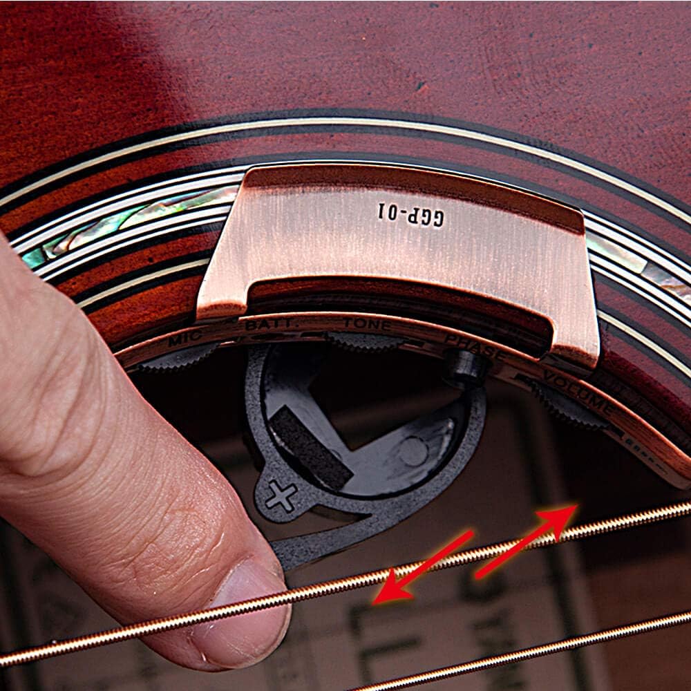 Guitar Pickup Guitto - Guitar Soundhole Double Pickup for Classic Acoustic Guitar Accessories GGP-01 : Musical Instruments