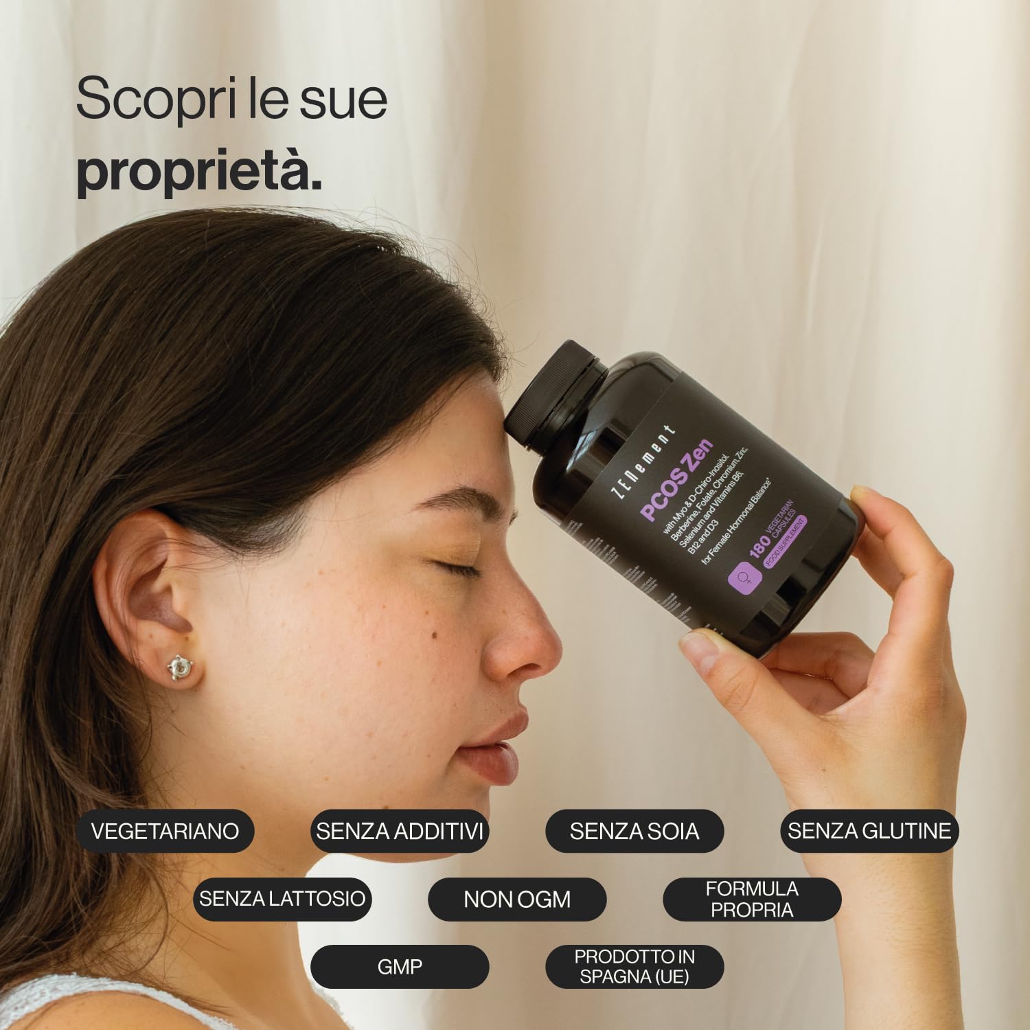 PCOS Zen - Myo-Inositolo e D-Chiro-Inositolo - Formula Completa per Ovaio Policistico (PCOS/SOP) - Equilibrio Ormonale e Supporto Metabolico Femminile - 180 Capsule Vegetali - Zenement
