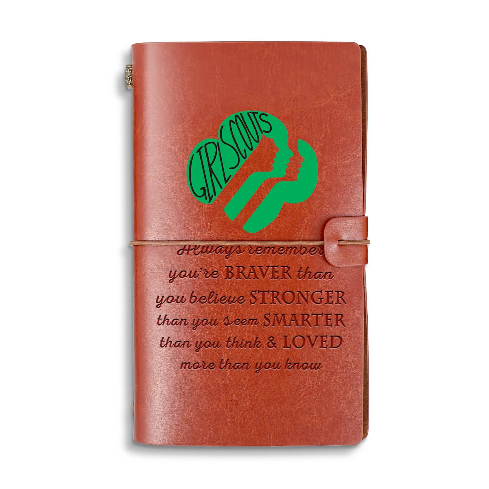 WHLBHG Scout Travel Journal Leader Gift Scout Life A6 Refillable Travel Writing Journals Diary Notebook (Always Girl ScoutA6)