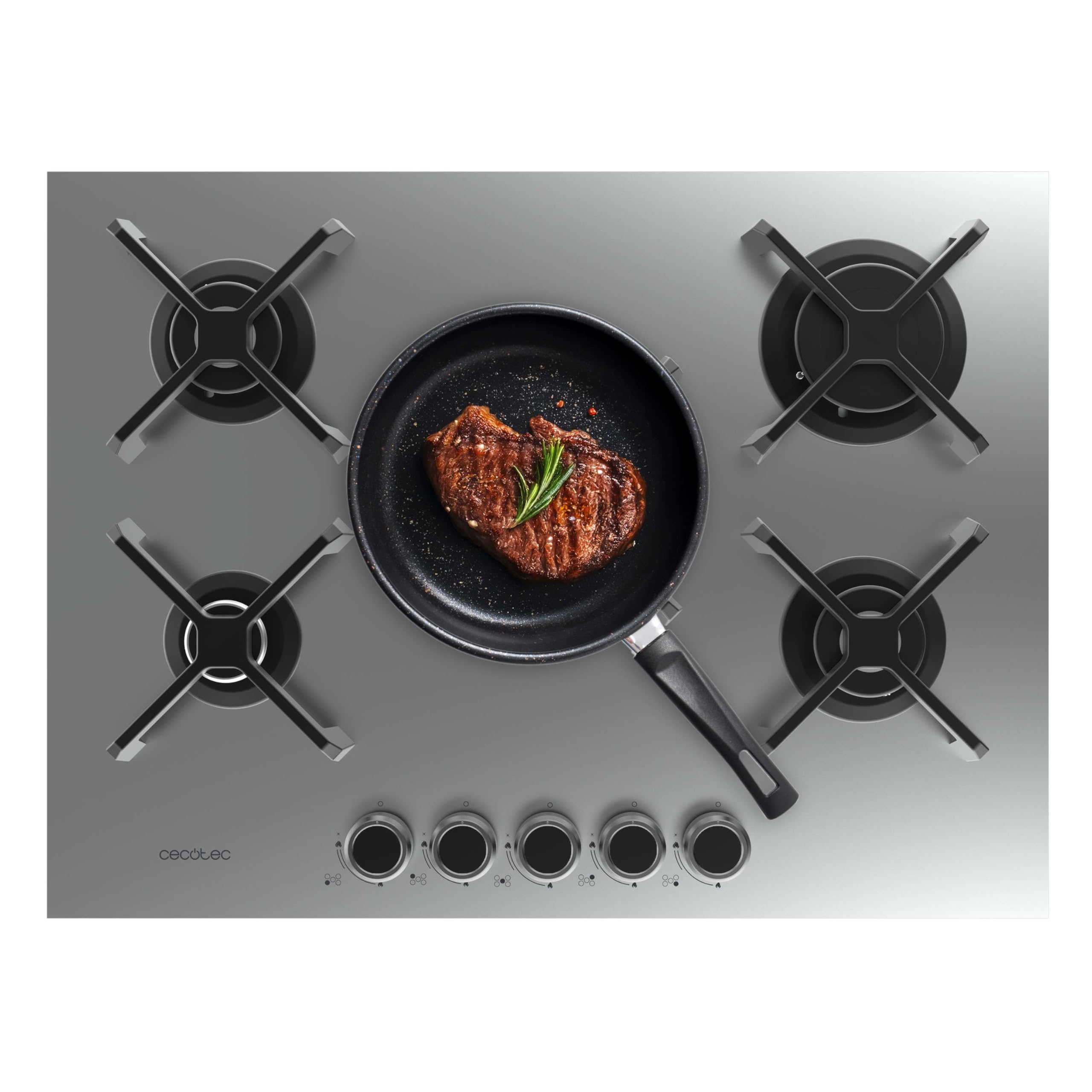 Cecotec Bolero Squad G 3400S Stainless Steel 3 Burner Gas Hob 6.2kW, Cast Iron Grills, WOK Triple Crown Burner, Electronic Ignition, Valve Safety, Gas Accessory — view 12