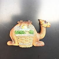 Vista 5 de Imán de nevera en forma de camello Jerusalén Israel 3D regalo de recuerdo de viaje decoración de cocina para el hogar, calcomanía magnética