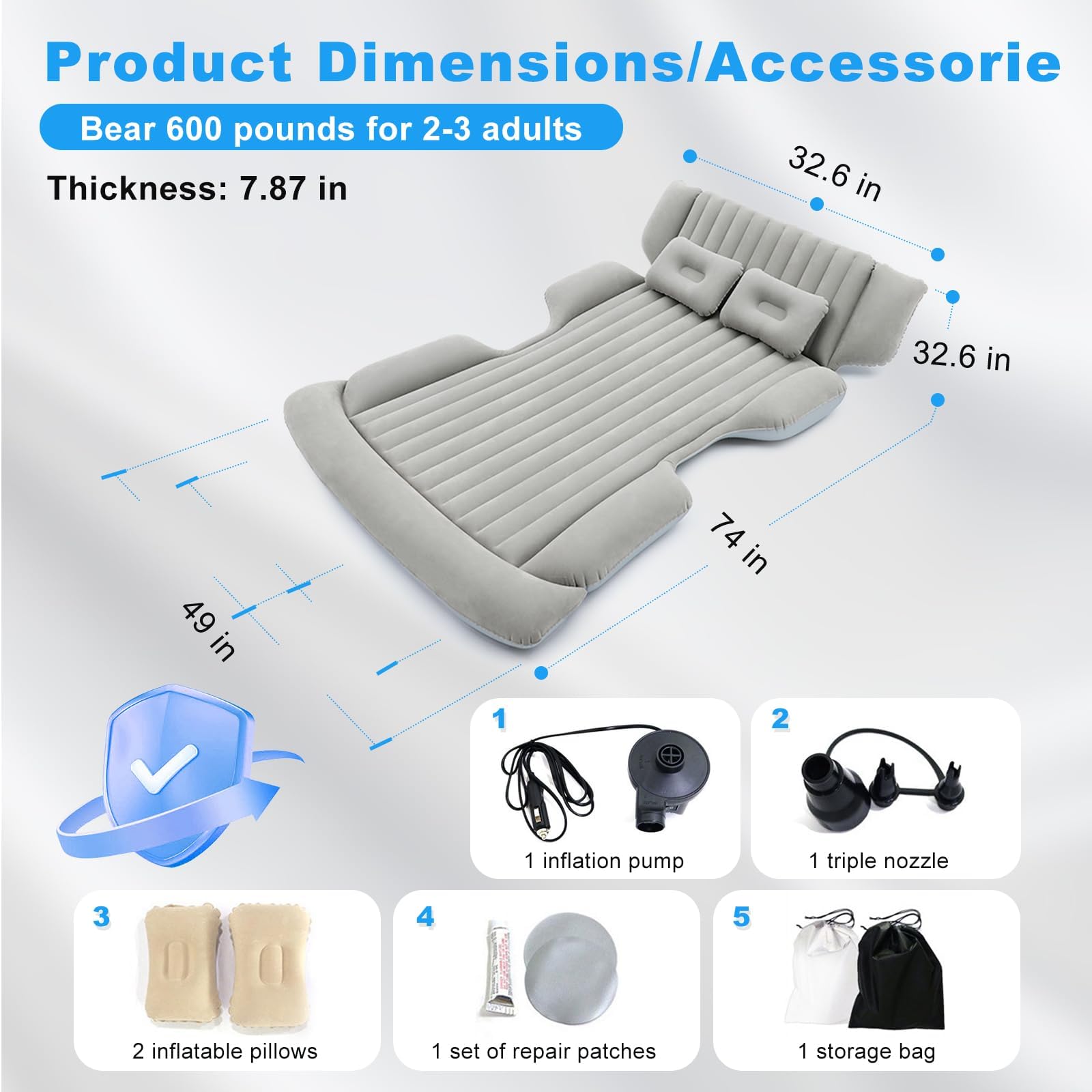 Amazon.co.jp: 車用マットレス SUV/MPV/トラック用 厚手両面フロック