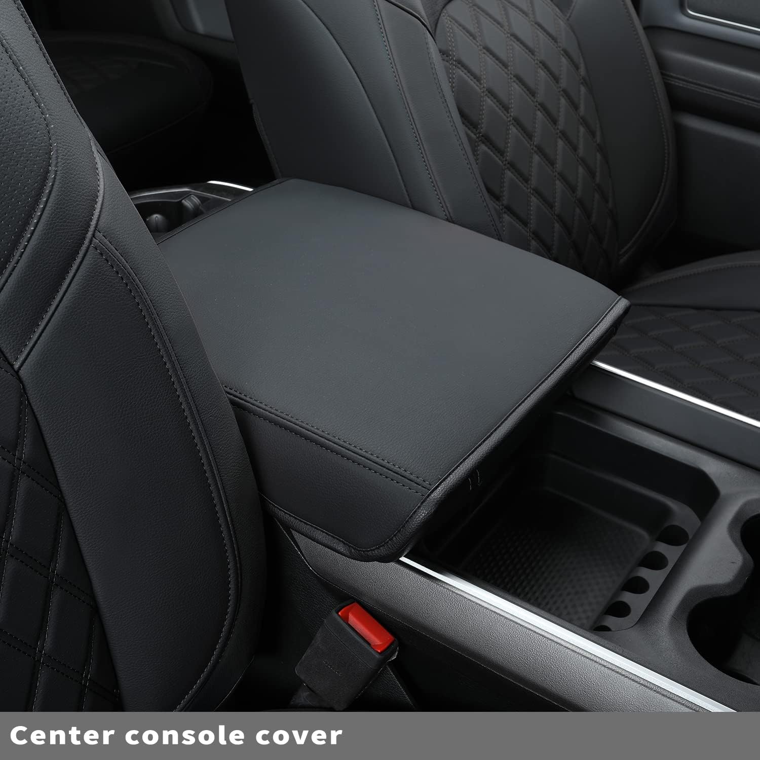 FEELiT Front Seat Covers for Ram 1500 2019 2020 2021 2022 2023 2024 2025 2026 Crew/Regular/Quad/Mega Cab Waterproof, Custom Fit Trims Bighorn Laramie Limited Longhorn TRX Car Pickup (01-Front)