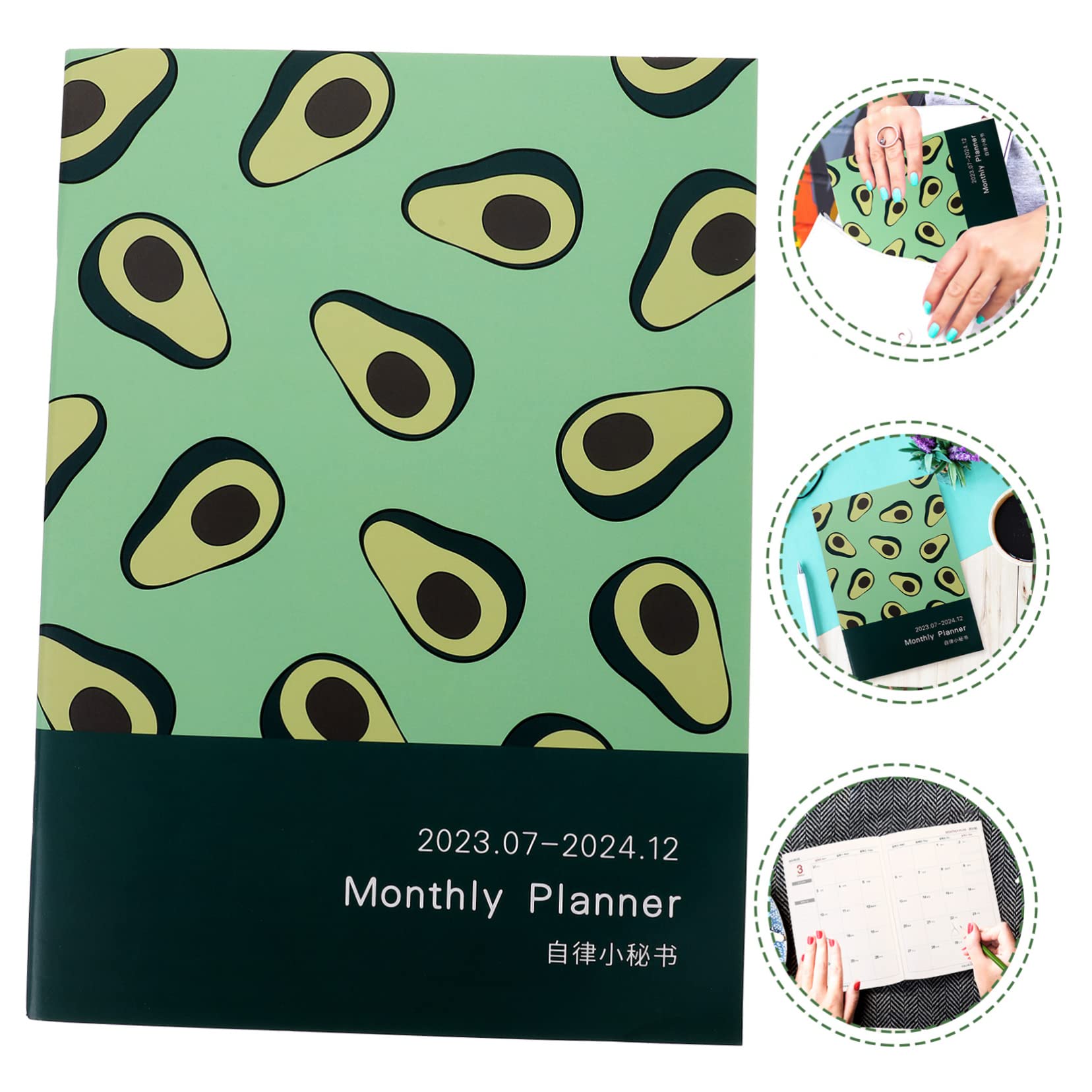 VILLCASE 5pezzi Pianificatore Mensile Agenda Accademica Portatile Con Design Elegante Per Organizzazione Personale e Studio Pratico Calendario Per Casa e Ufficio