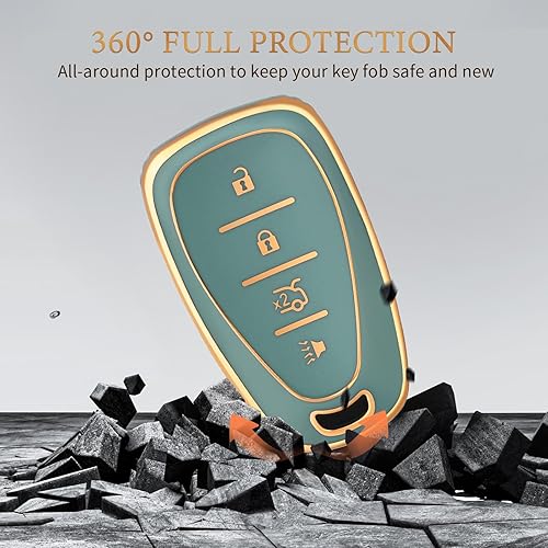 Miniatura 4 de OFFCURVE Funda para llavero Chevy Protector completo de TPU para Chevrolet Chevy Malibu Camaro Cruze Traverse Spark Equinox Sonic Volt Bolt 2016