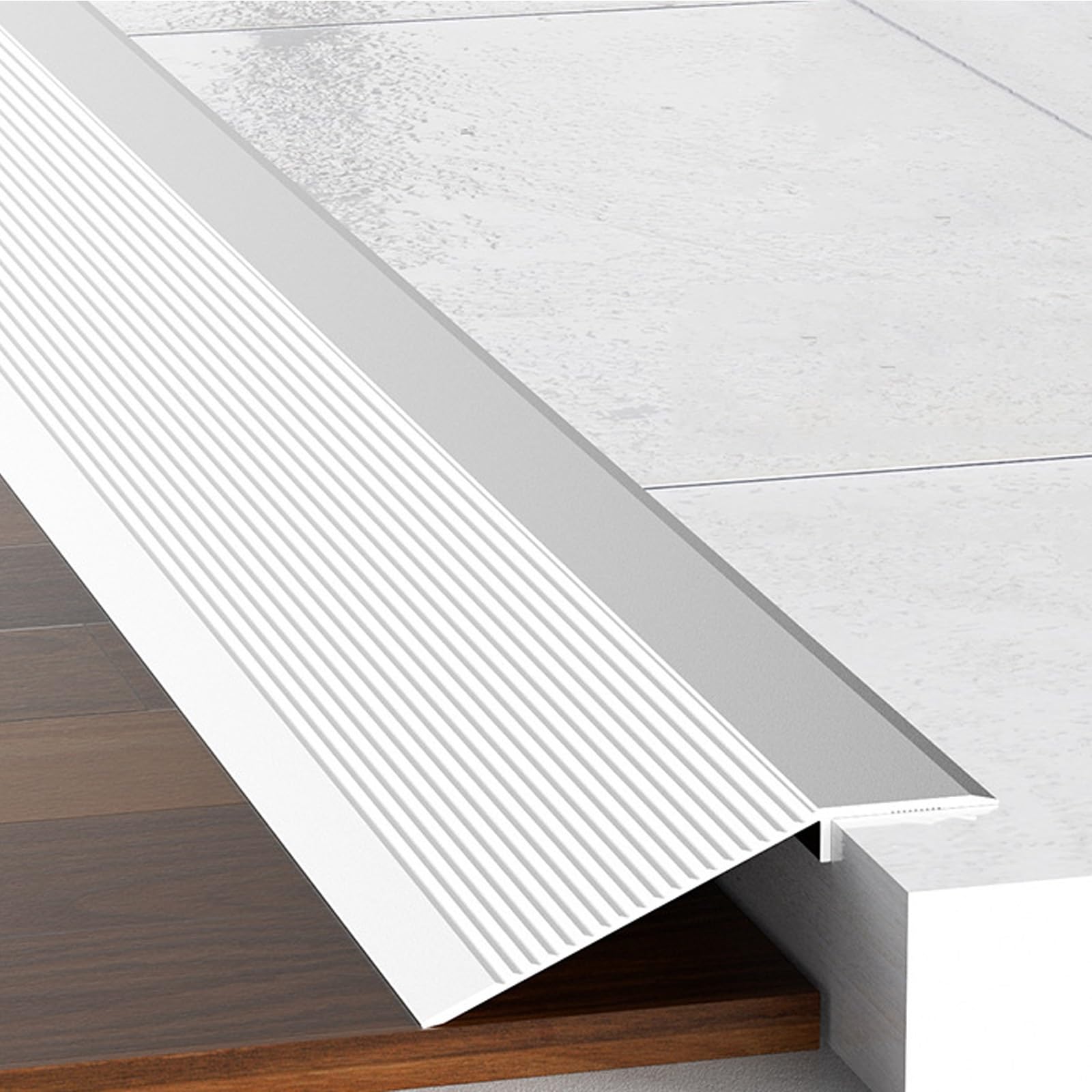 Aluminiowa listwa dachowa, antypoślizgowy profil laminatowy, szerokość 10 cm, rampa podłogowa łatwa do cięcia i solidny próg do drzwi i solutów