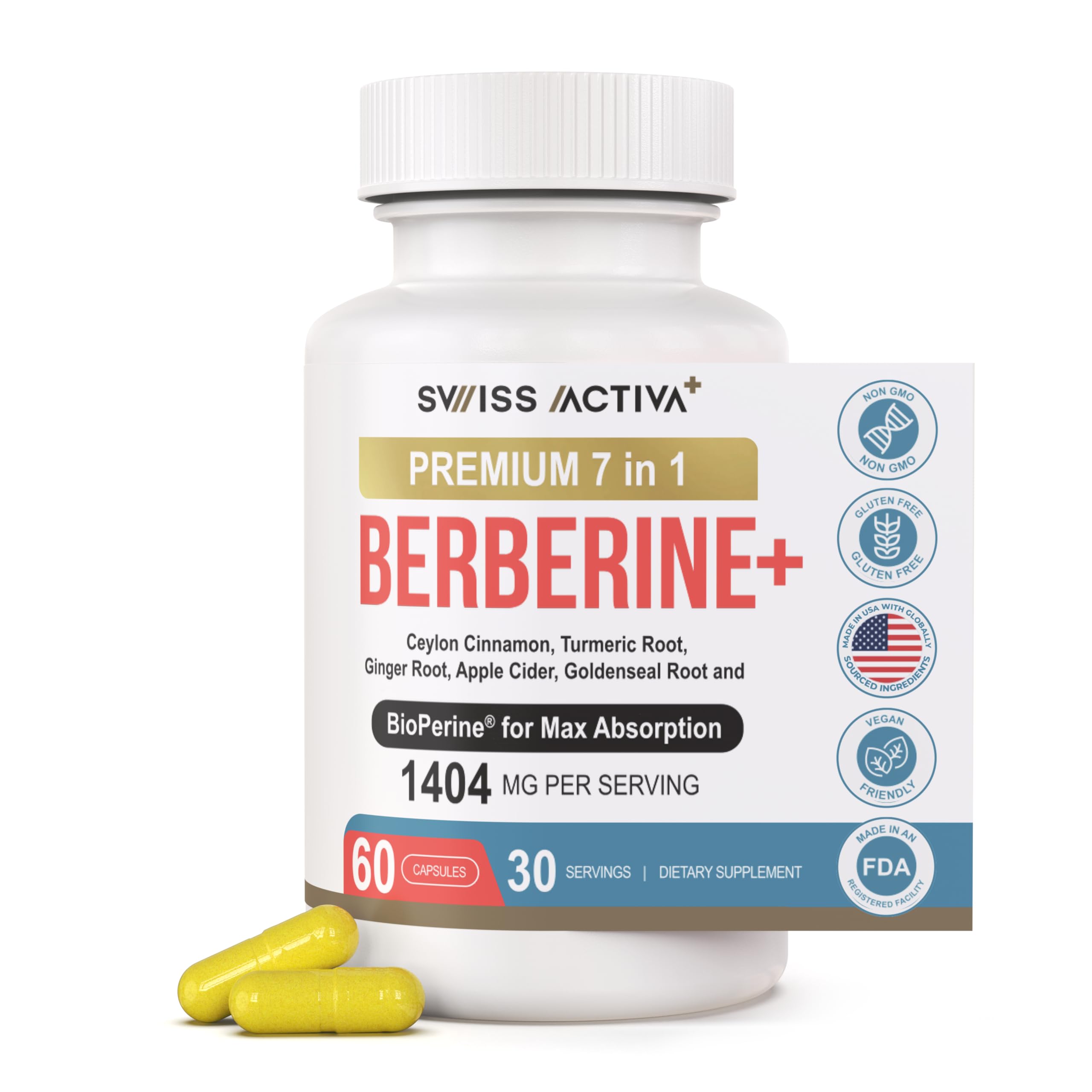 Amazon.com: Swiss Activa+ Labs Organic Berberine 7-in-1 Supplement Amazon.com: Swiss Activa+ Labs Organic Berberine 7-in-1 Supplement