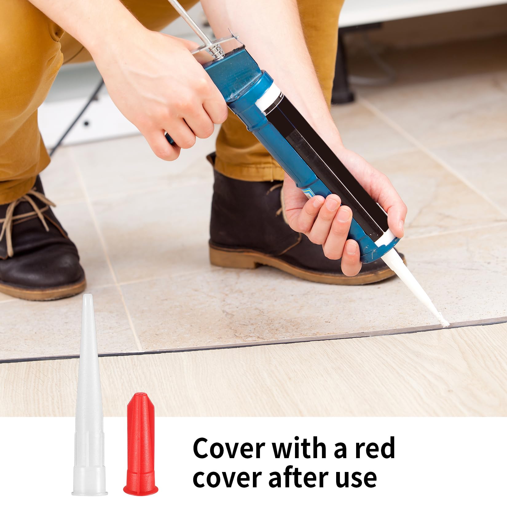 Lot De 50 Pointes De Cartouche En Silicone - Embouts En Silicone - Buses En Silicone Pour Mastic Adhésif Et Pistolet à Cartouche