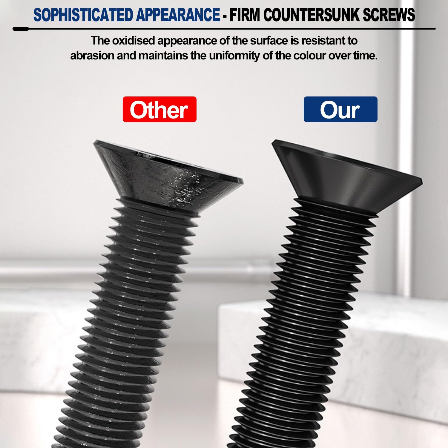 Drenky 20 Pezzi M4 X 10 mm Vite Torx A Testa Svasata Nero Viti Torx in Acciaio Inossidabile Antiruggine Filettatura Completa Bullone Meccanico Per Macchine Utensili E Mobili Per La Casa