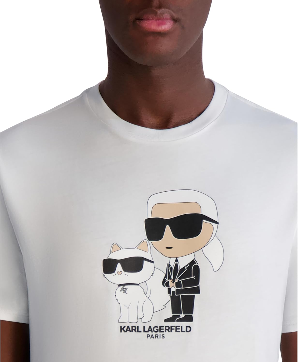 Karl Lagerfeld Mens Short Sleeve Crewneck Graphic Design T-Shirt - Image 4