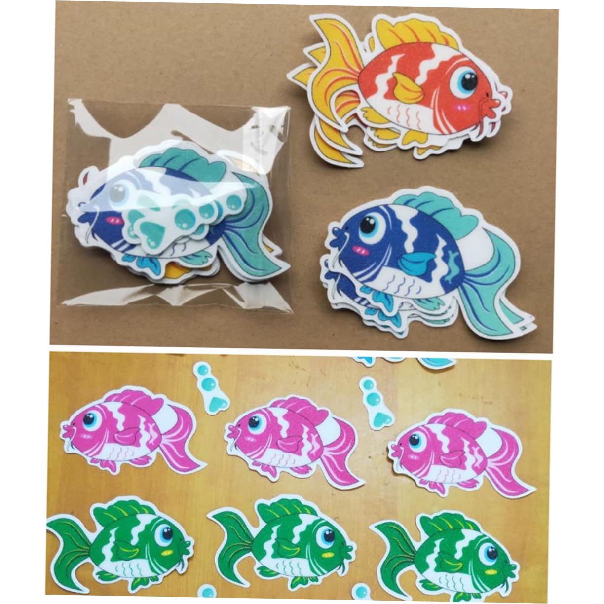WOONEKY 36piezas Pegatinas Antideslizantes De Pescado para Baño De Seguridad Bañera y Ducha Adhesivos Decorativos De Peva para