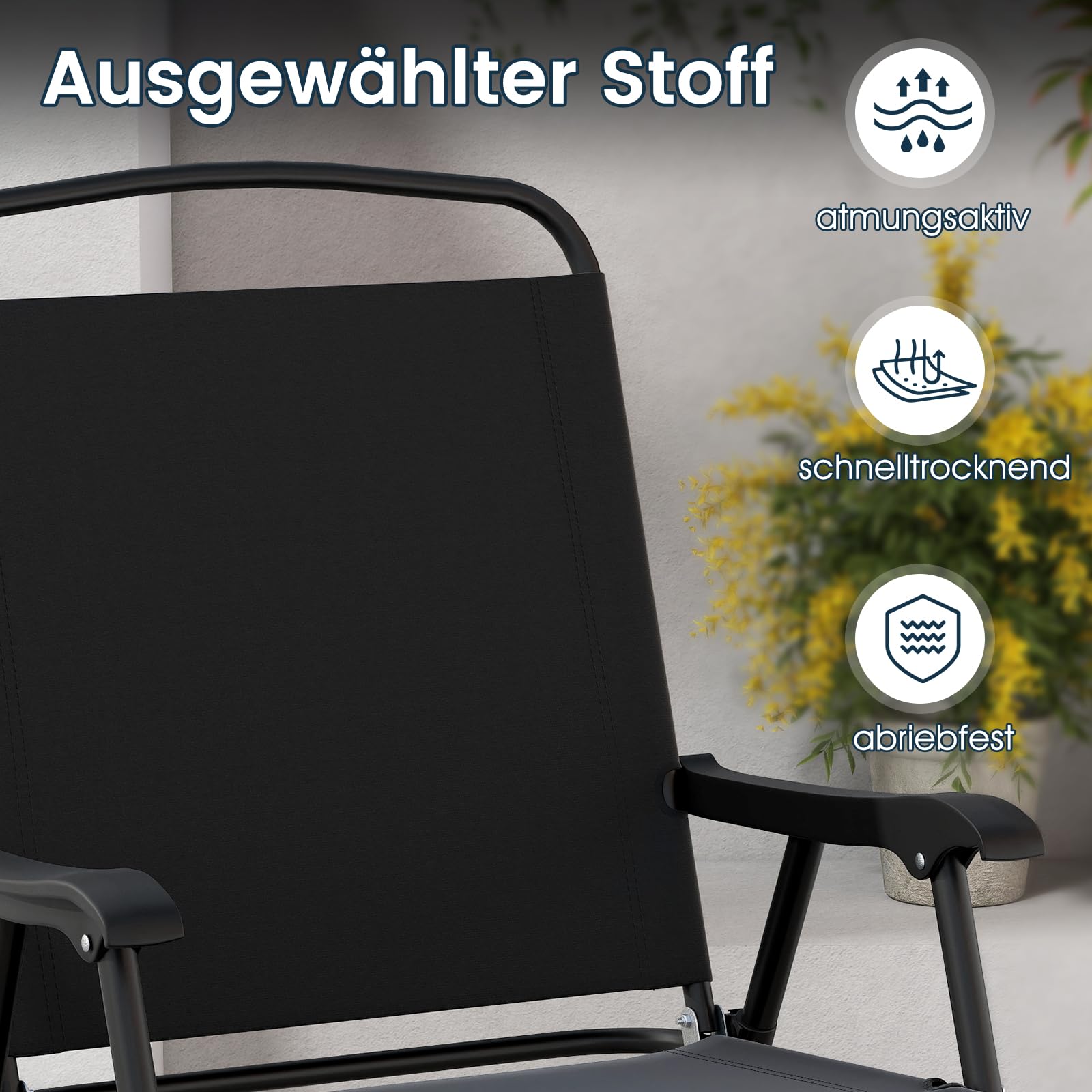 COSTWAY Gartenmöbel Set, Gartentisch mit 4 Stühlen und Sonnenschirm, Terrassenmöbel, Balkonmöbel, Gartenset, Gartengarnitur, Sitzgruppe für Terrasse, Balkon, Garten
