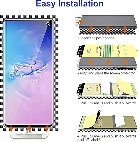 Miniatura 4 de 3 Pack Screen Protector for Samsung Galaxy S10 [Not Glass], Support Fingerprint Flexible TPU Film, Touch Sensitive, Anti-Scratch, Full Coverage