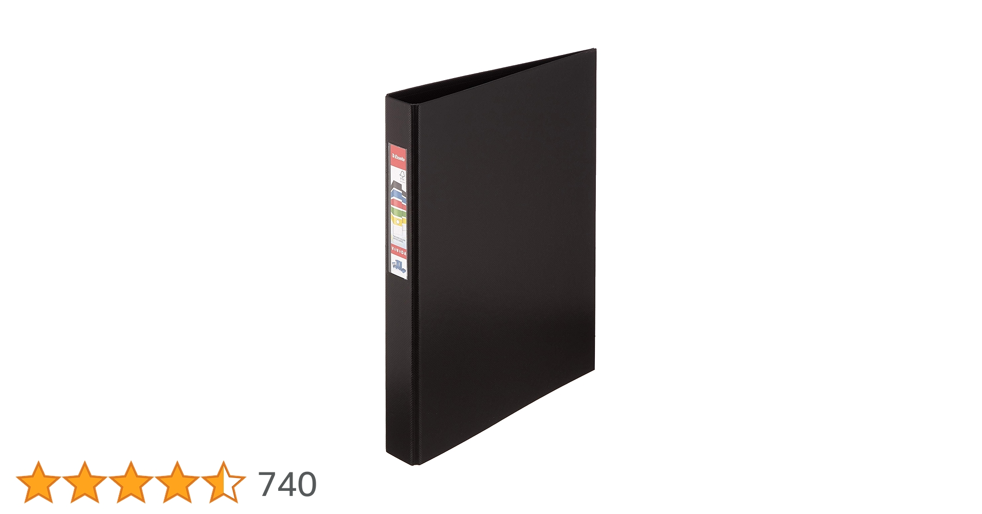 Leitz Esselte Ring Binder, 190 Sheet Capacity, 42mm Spine, 2 Ring A4 Folder, Hard Cover File, Home/Office Use, Embossed Pattern, Colour'Breeze Range, Green, 626498