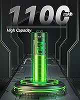 Vista 2 de Paquete de 4 baterías AAA recargables, pilas recargables AAA de 1100 mAh NiMH, batería triple A recargable de 1.2 V, pilas recargables AAA de alta