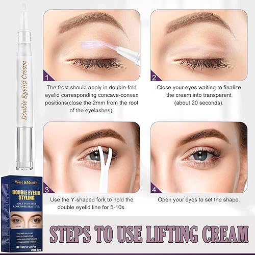 Miniatura 6 de 4 juegos de cinta para párpados, 7 formas, 704 tiras levantadoras de párpados, cinta de doble párpado más completa. Iuniforme, monopárpados