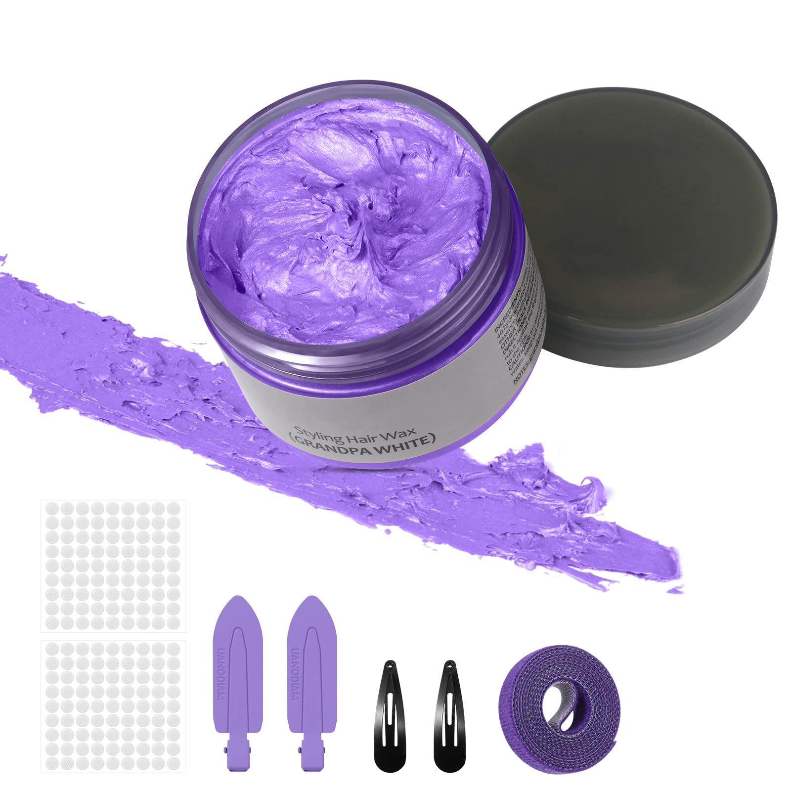 Temporary Hair Color Wax Kit, Stocking Stuffers for Teen, Instant Hair Dye Color Wax Washable Natural Hair Color Cream for DIY Hairstyle on Crazy Hair