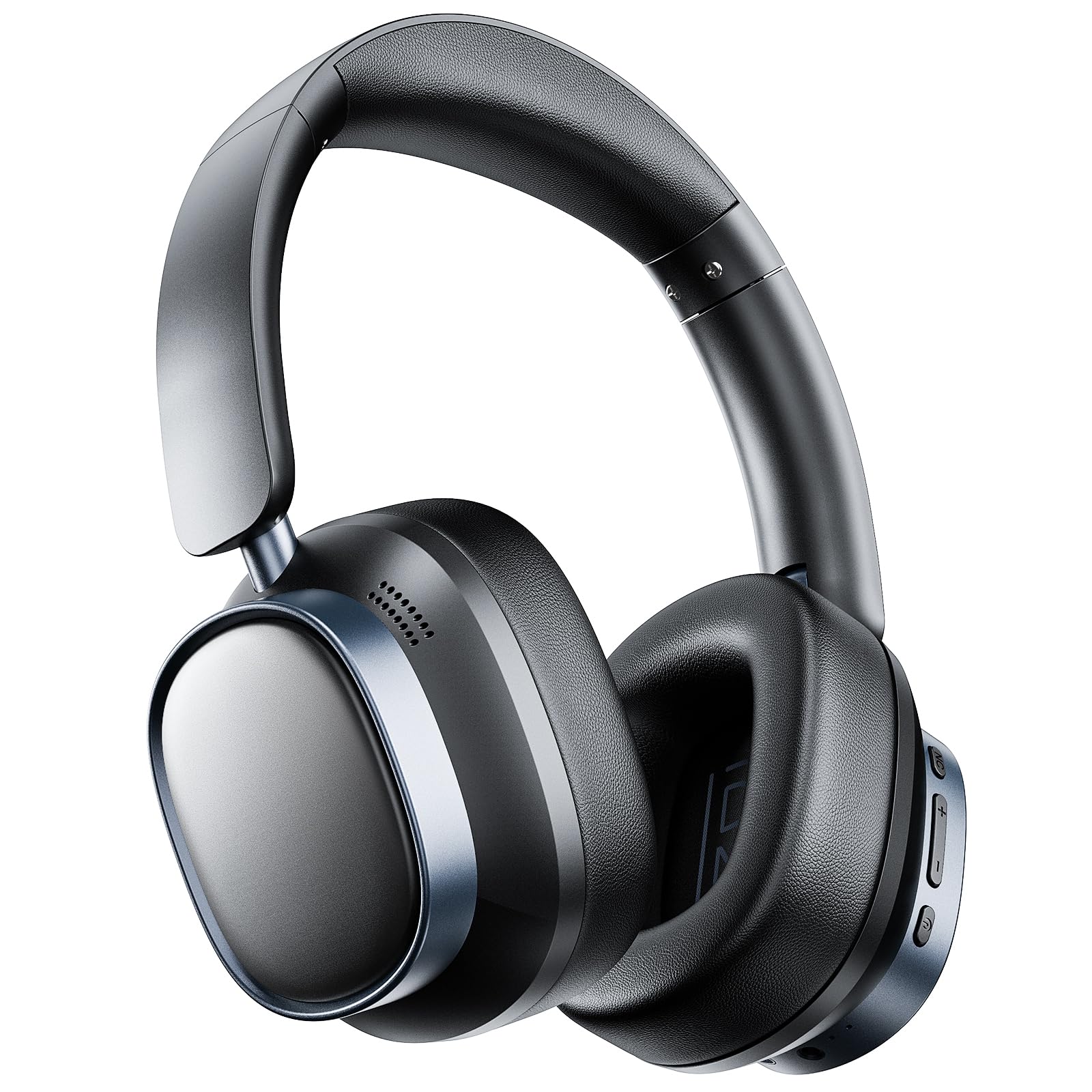 Active Noise Cancelling Headphones,78H Playtime & Bluetooth 6.0 Over Ear Wireless Headphones,Hi-Res,Low Latency,Foldable Bluetooth Headphones for Travel Workout Office Cellphone PC-Deep Black-image-12