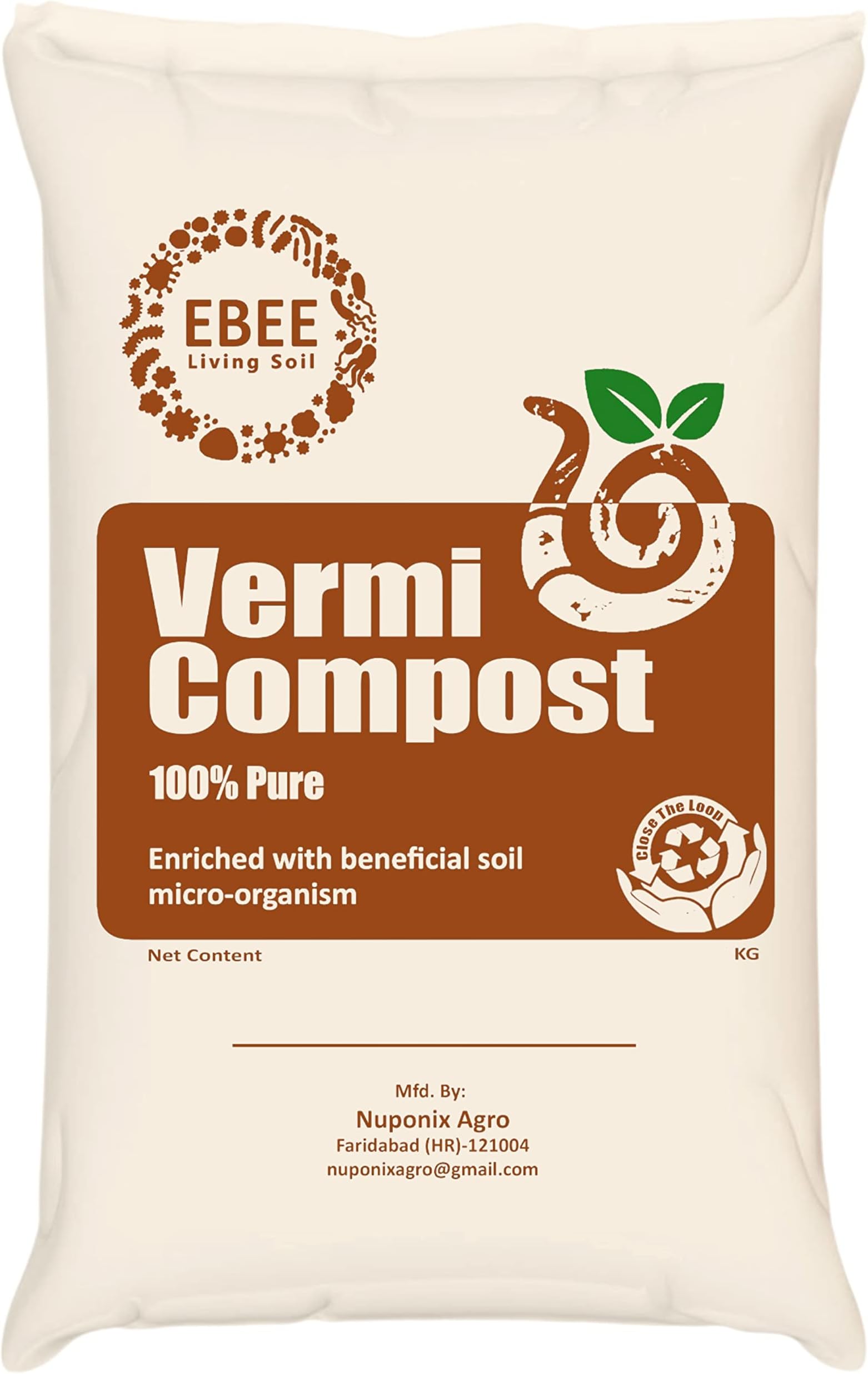 Ebee Vermicompost Manure for Plants - 15 KG