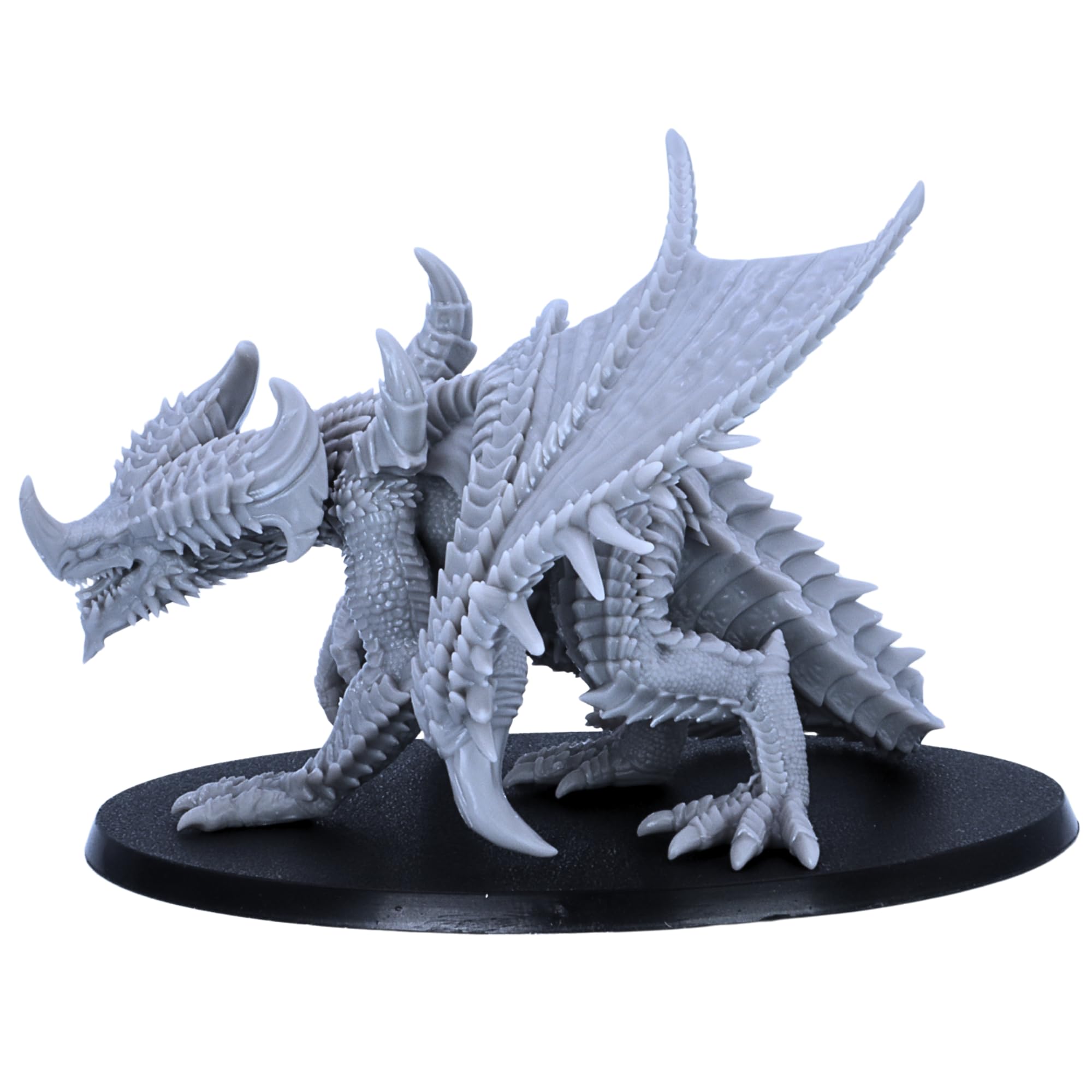 Iron Dragon Miniatura - Figura de dragón de fantasía épica para juegos de rol de mesa | Modelo de resina de 81 mm de alto | Base de 120 x 92 mm | Totalmente montado | Licencia de miniaturas épicas |