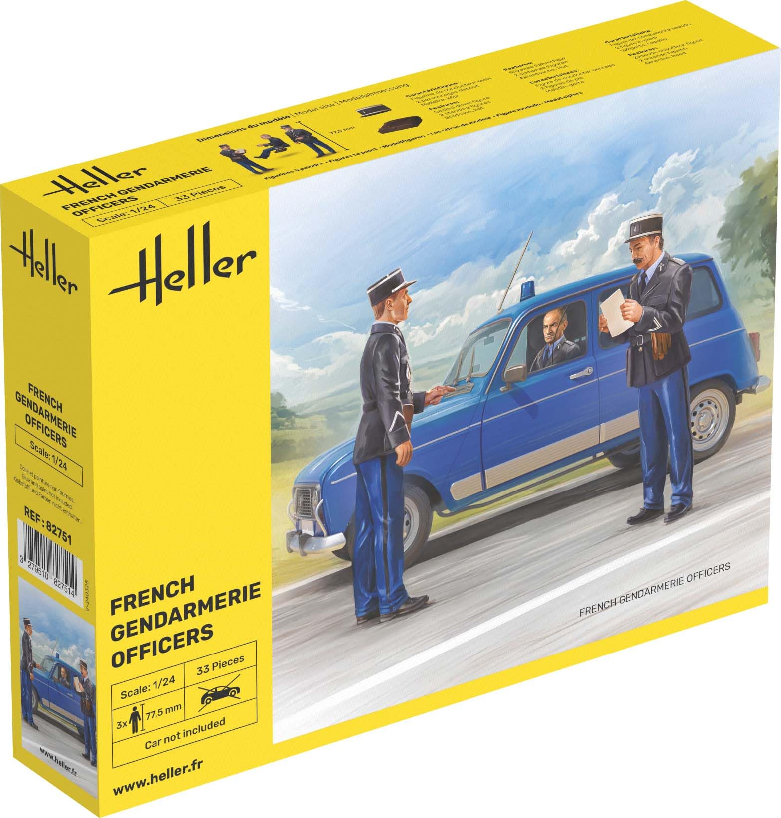 Heller 82751 - 1:24 French Gendarmerie Officers - New