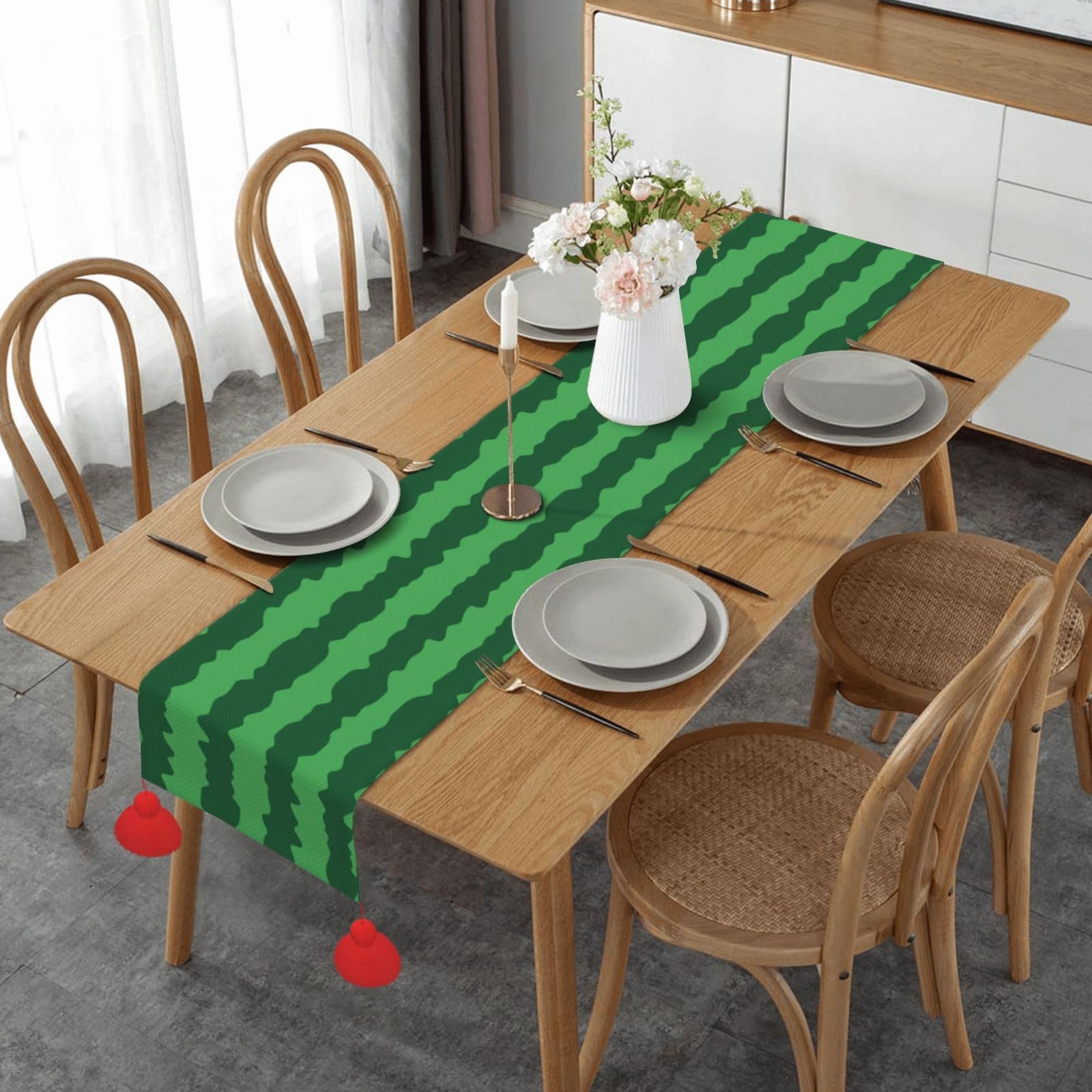 Chemin de table antidérapant pour décoration de fête et cuisine