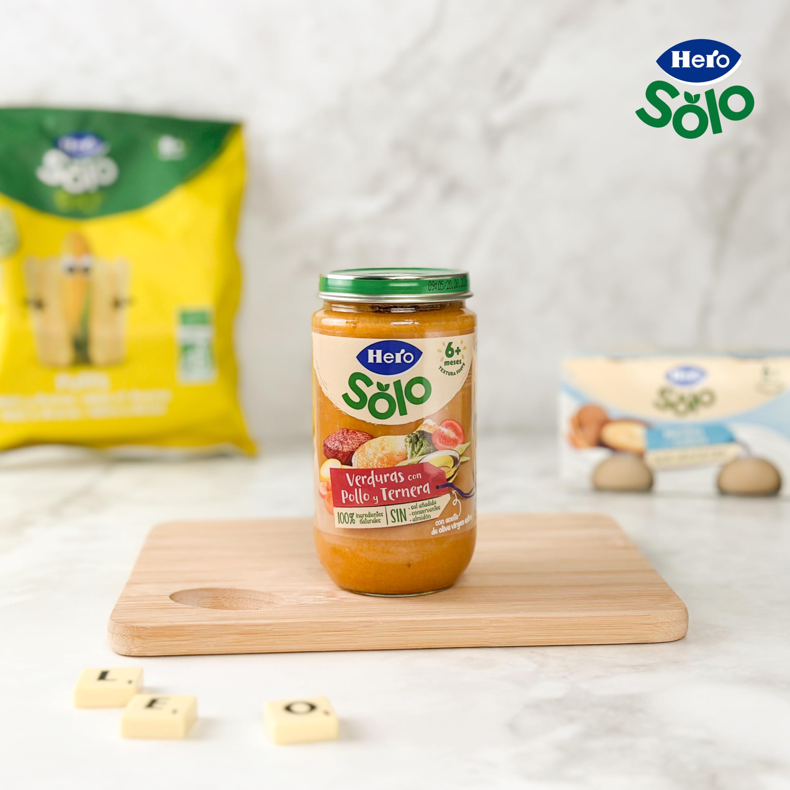 Hero Solo, Tarritos de Verduras con Pollo y Ternera, a partir de los 6 Meses, Baby, Pack de 12 x 235 g