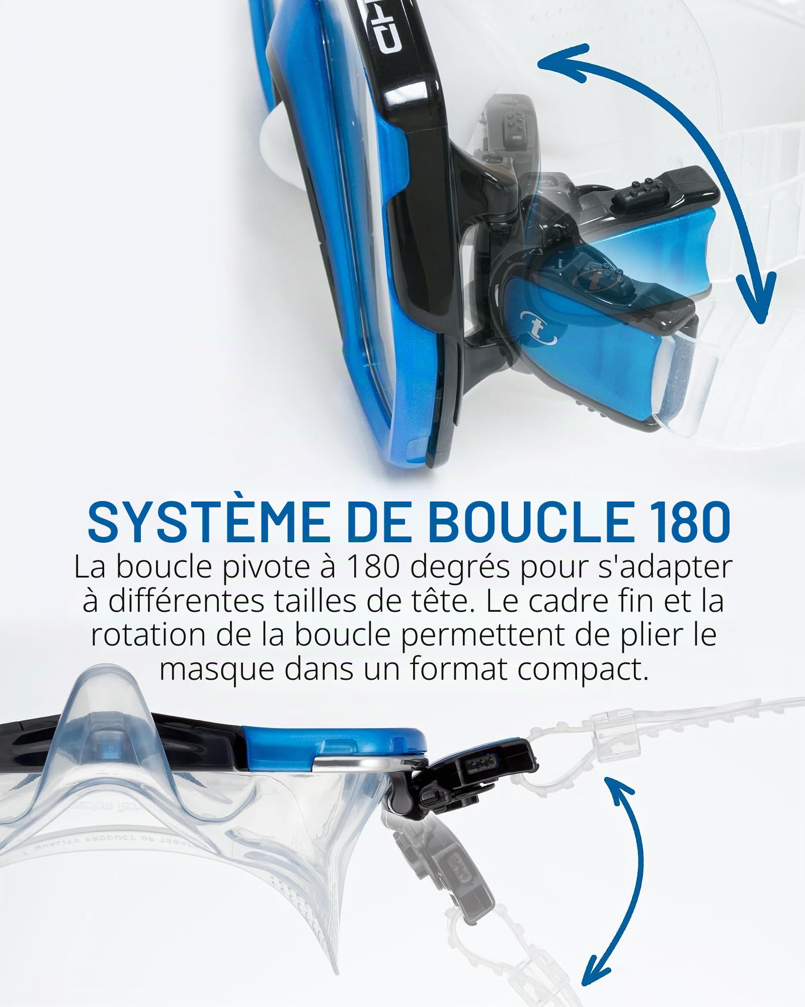 Tusa Freedom HD Masque de Plongée sous-marine natation snorkeling pour Adulte