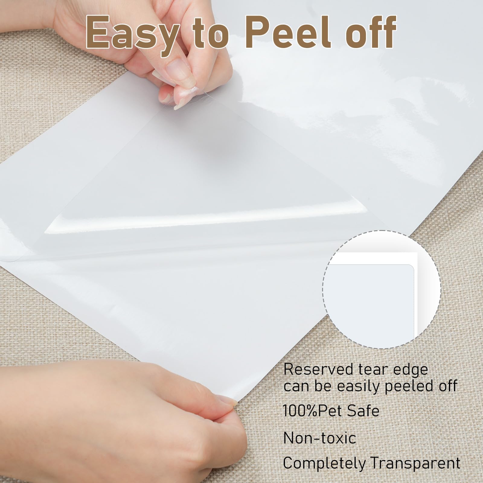 Protector para Gatos, 6PCS 20 * 45CM Protector Gatos Sofa, Transparente Antiarañazos Protectores de Sofa para Gatos con 10 Tornillos para Proteger Puerta Mesa Armario Alfombras, Sofás