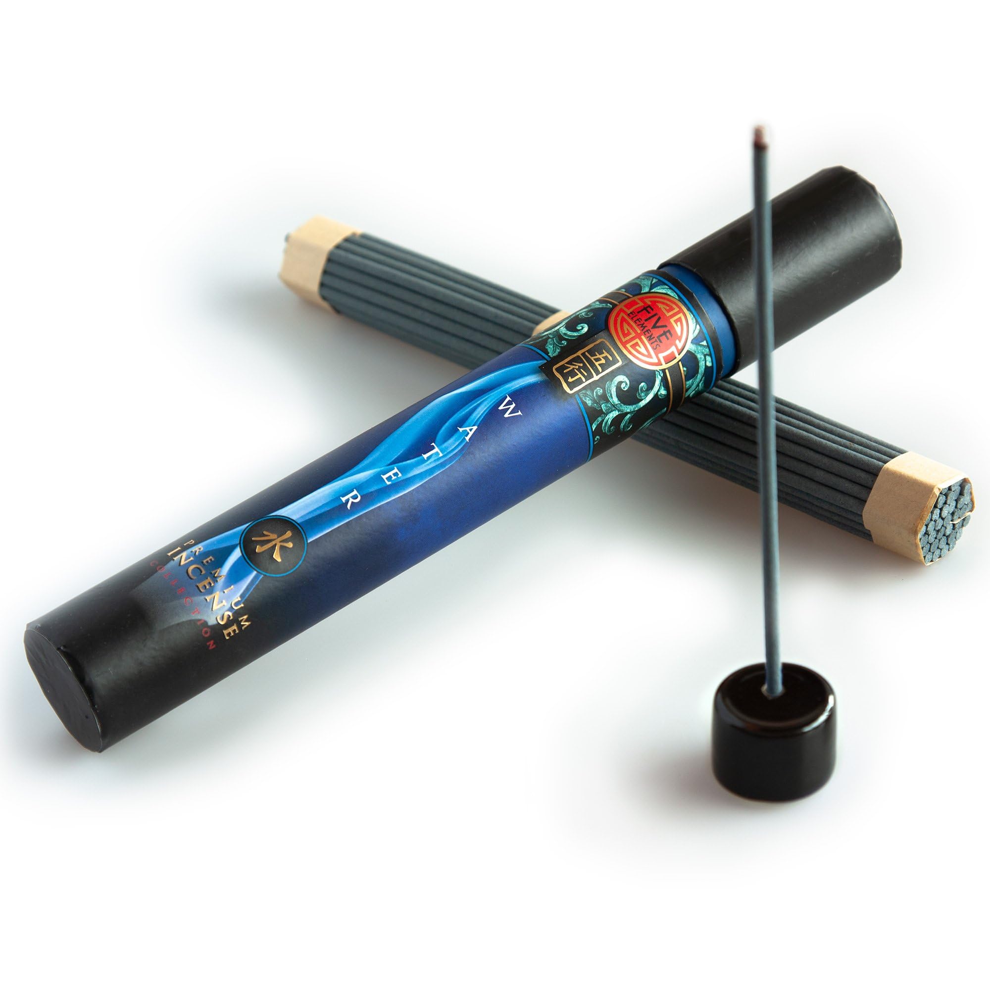Five Elements Water Incense - 37 X 1 Hour Sticks, Cruelty Free & Vegan, Phthalate-Free Fragrance