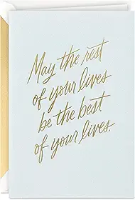 Hallmark Cartão de casamento exclusivo, cartão de chá de panela, cartão de noivado (Rest of Your Lives)