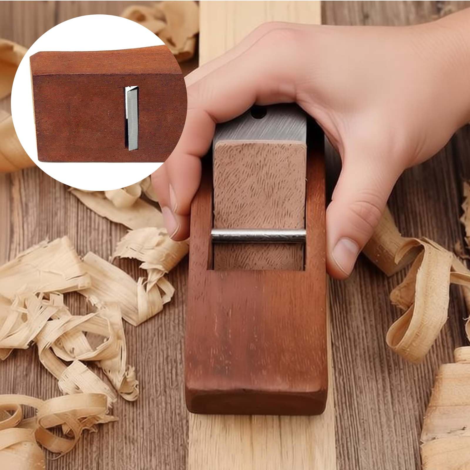 Einhandhobel, Mini Hobel, Handhobel Klein, Putzhobel, Holzhobel, Schreinerflugzeug Handwerkzeug, Handhobel Holz für Geeignet zum Besäumen und Hobeln
