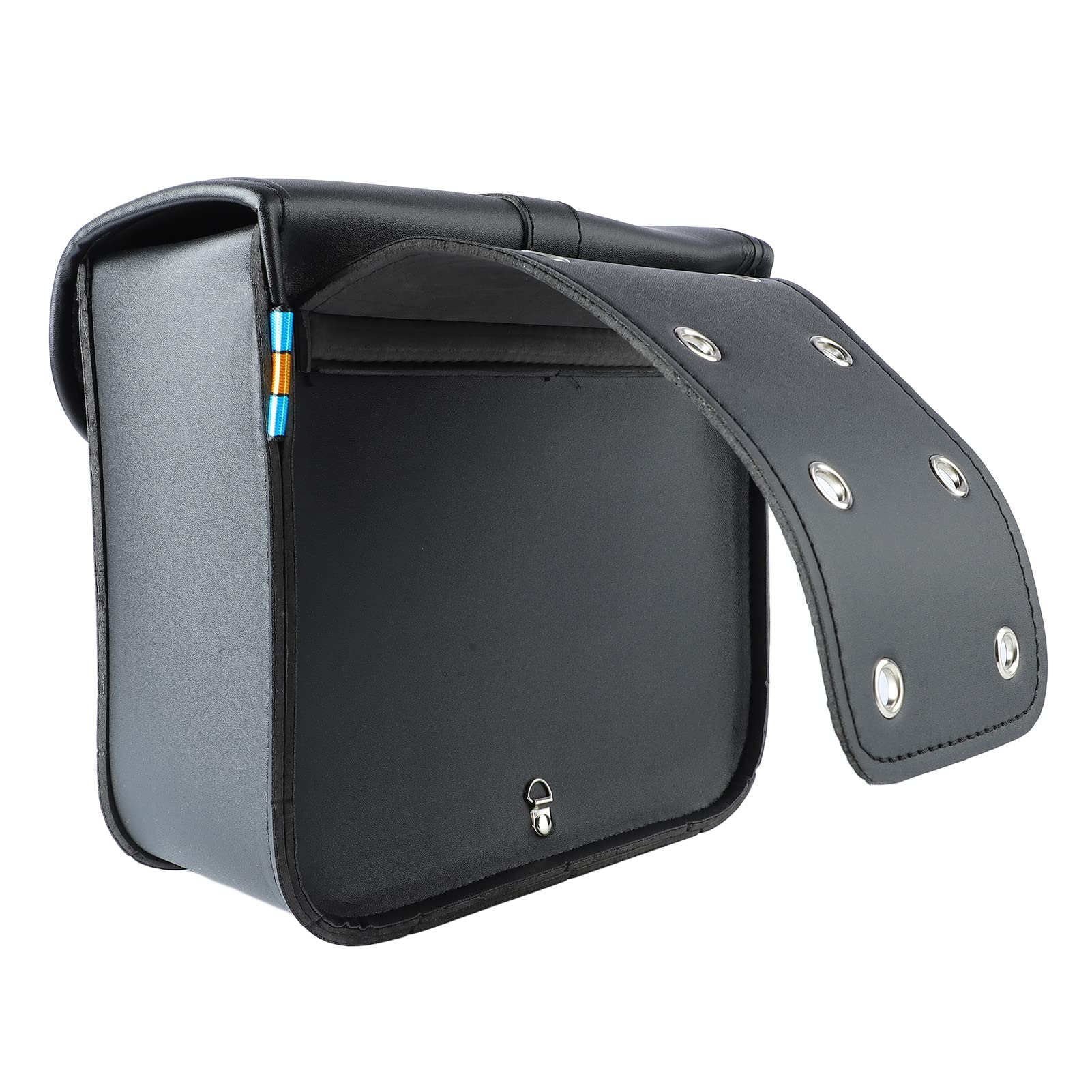 1 Par De Alforjas Moto, Bolsa De Herramientas Lateral De Cuero PU, Bolsas De Almacenamiento, Bolsa De Equipo para Motocicleta, Kit De Alforjas para Motocicleta, Negro para