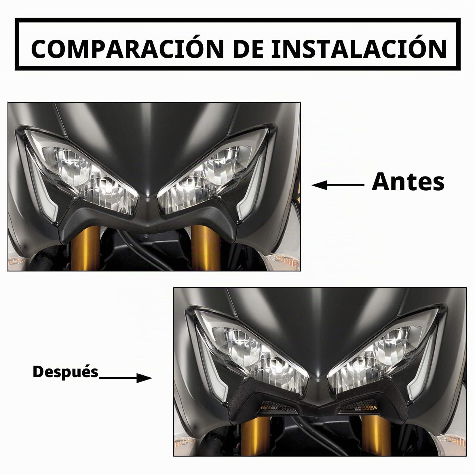 Decoración de Entrada de Aire Apta para TMAX 530 2017-2019 y para Tmax 560 2020-2021 PSLER Accesorios de Alerón para Cubierta de Aleta Delantera de Motocicleta