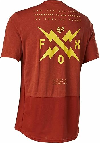 Miniatura 2 de Fox Racing Ranger Dri-Release - Camiseta de manga corta para hombre, arcilla roja calibrada, talla M, Arcilla roja calibrada