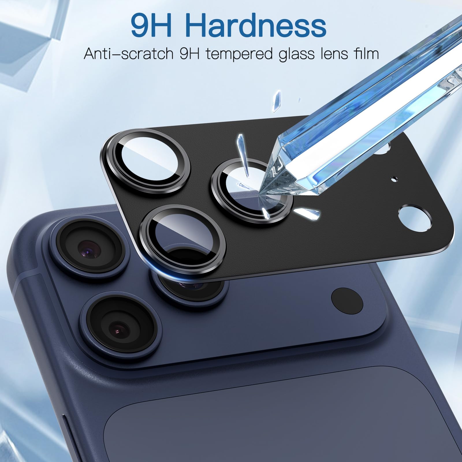 New Horrizon Protezioni Per Obiettivo Fotocamera Per IPhone 16/16 Plus/17 – Vetro Temperato 9H, 5 Pezzi