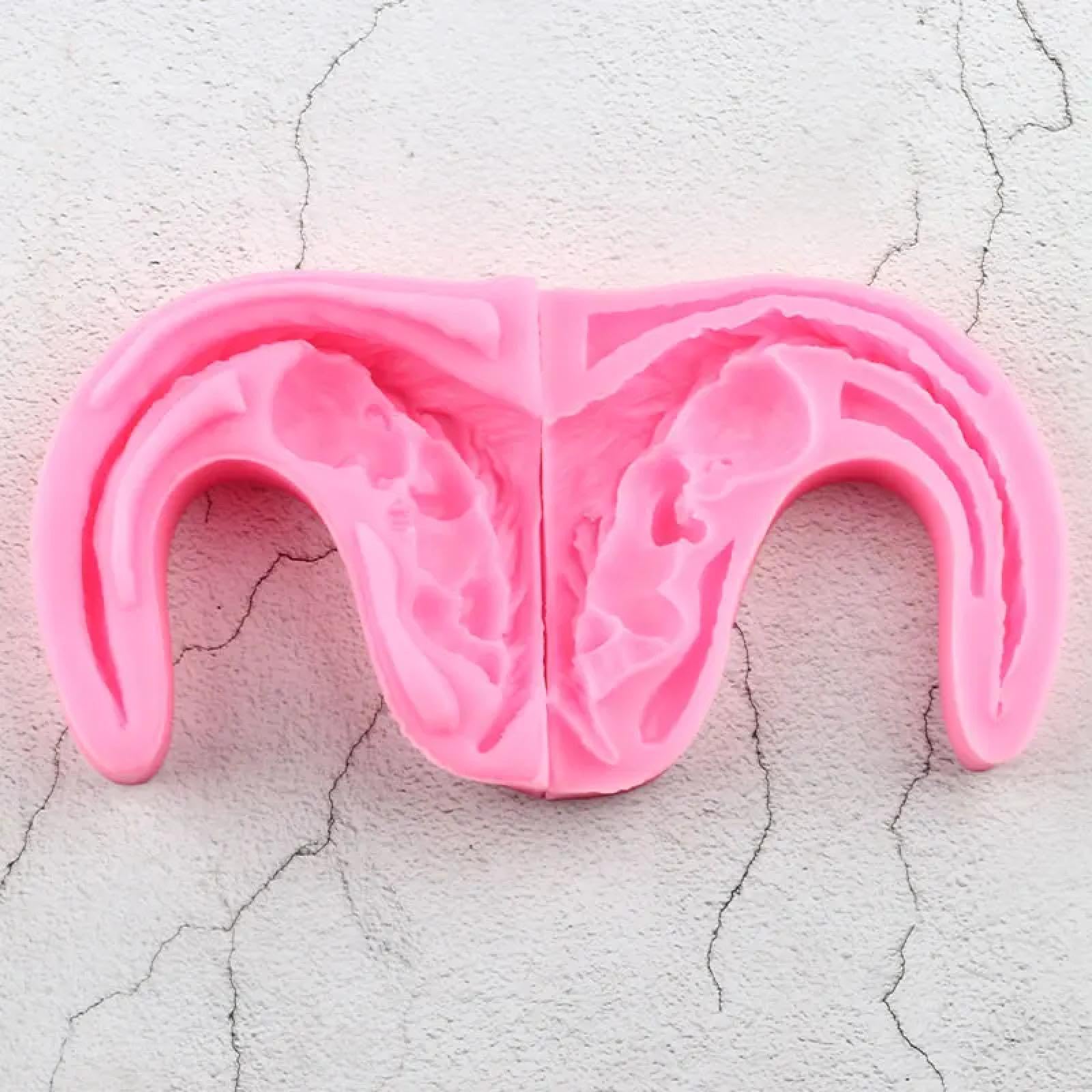Silikonformen, Seifenformen, 16 x 8,1 cm, Blätter, schlafendes Baby, Silikonformen, Seife, Harz, Ton, Kerzen, Fondant, Kuchen, Dekoration, Werkzeuge, Süßigkeiten, Schokoladenformen