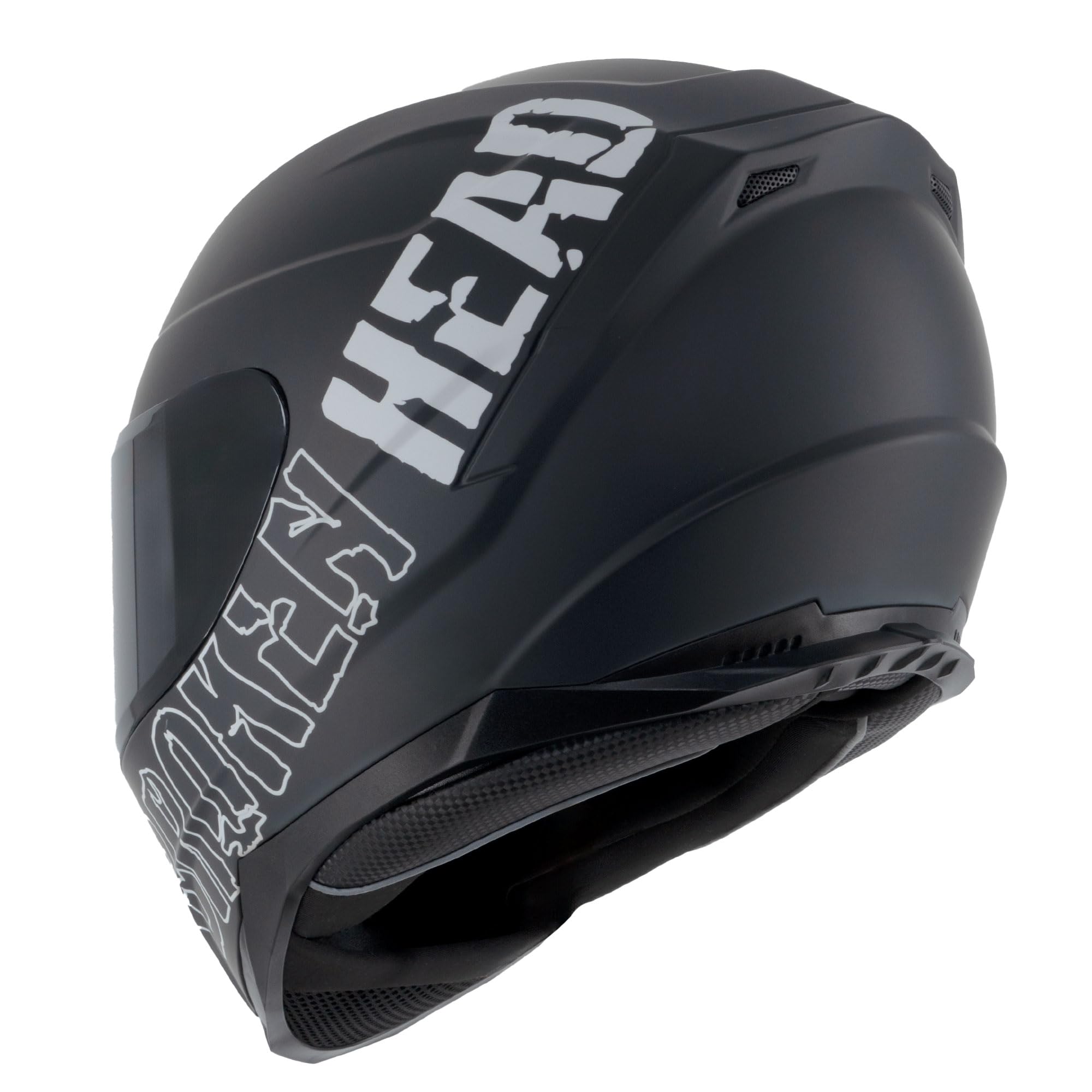 Broken Head Integralhelm BeProud Sport - Leichter Motorradhelm mit 2 Visieren (Klar + Schwarz), Verstellbare Belüftung - ECE 22-06