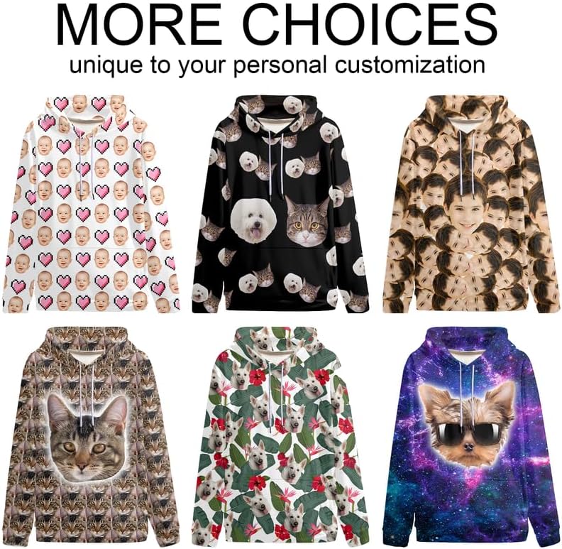 Miniatura 4 de Sudadera con capucha personalizada Diseña tu propio jersey Sudaderas personalizadas Sudaderas con capucha personalizadas Hombres Mujeres con