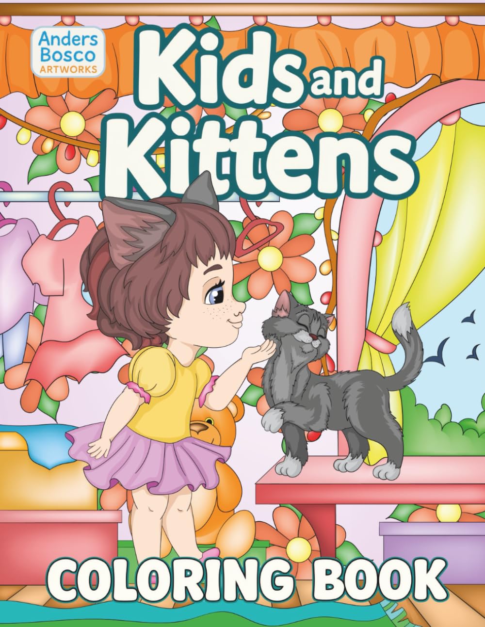 Kids and Kittens Coloring Book: Color, Relax & Play | 30 Adorable Kids and Playful Kittens in Everyday Scenes to Color | Fun and Creative Art for ... & Wholesome Creative Fun | Heartwarming Fun